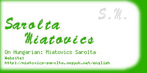 sarolta miatovics business card